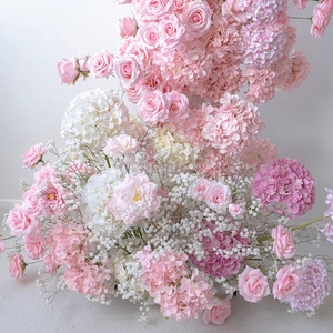 Sposa in affitto per feste con composizione floreale rosa Alito del bambino e sfondo fotografico con arco floreale per matrimonio rosa bianca - Product Image 3