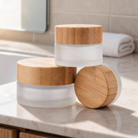 Emballage cosmétique en verre avec couvercle mat décoratif spécial, pot à lotion, pot cosmétique pour salle de bain, coiffeuse