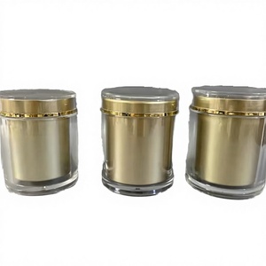 Tarros de plástico acrílico dorado de doble pared de 200 ml de grado alimenticio con tapa de rosca para crema corporal, pestañas postizas, champú y pelucas - Product Image 4