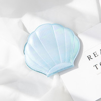 Trendy Shell-Shaped Folding Double Sided Magnifying Travel Wholesale Beauty Cosmetic Mini Compact Pocket Mirror for Women