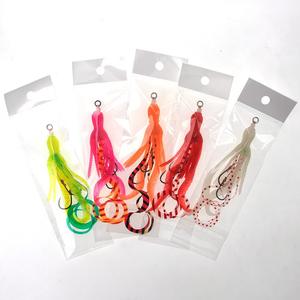 Leurre souple appât souple crochet en acier à haute teneur en carbone <span class=keywords><strong>BKK</strong></span> crochet de pêche lueur calmar leurre crochet Double - Product Image 2