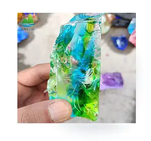 High Quality Building Glass Decorative Colored Glass Rocks Stone for Garden Decorate with cheap price