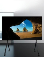 Soporte Móvil para TV Kelmy de Acero Laminado en Frío de 85-120 Pulgadas, Soporte de Bajo Perfil para TV LCD/Plasma, Color Negro, VESA 1600X1100