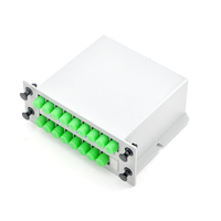 Répartiteur PLC à montage en rack, boîtier ABS, connecteurs FC APC, type cassette, insertion 1x16, mini-répartiteur optique PLC, répartiteur de fibre optique 1*16