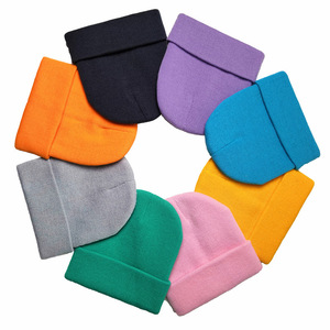 Pour la lumière noire plaque tricoté chapeau hommes femmes <span class=keywords><strong>bonnet</strong></span> blanc froid Fluorescent couleur acrylique tissu commun - Product Image 2