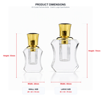 Flacons classiques vides de 1/3/5 ml en verre transparent avec bille roulante pour huiles essentielles, conteneurs pour parfums, cadeau fait main