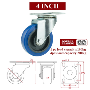 Casters Heavy Loads Rubber Swivel For <b>Furniture</b> Wheels Mover Noiseless Shelf Wheelbarrow Cart Hardwares Transporter Tire <b>Trolley</b> - Product Image 3