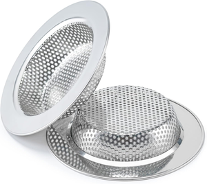 Passoire d'évier de cuisine double couche améliorée, sûre et anti-coupure, pour le filtrage des déchets ménagers - Product Image 1
