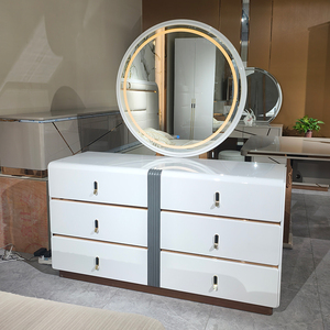 Ensemble de <span class=keywords><strong>chambre</strong></span> à coucher complet de luxe simple et contemporain, lit double king size, rangement à domicile, meubles de <span class=keywords><strong>chambre</strong></span> à coucher en bois modernes et luxueux - Product Image 6
