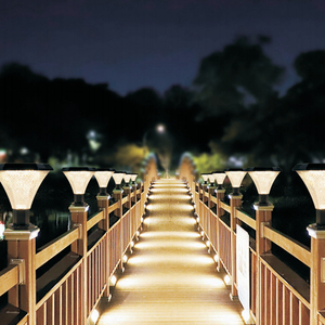 Nuevo Modelo de Lámpara Solar para Jardín, Impermeable, para Exteriores, con LED, Material de PC, para Pilar o Cerca - Product Image 1