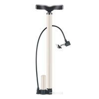 Pompe à main haute pression portable de qualité supérieure, 80-130 PSI, construction métallique, avec manomètre, pour vélos, motos, ballons