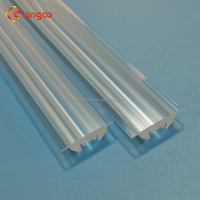 Lentille optique acrylique transparente de 30 mm de large, lentille diffuseur givrée à 60 degrés pour éclairage linéaire, sans ligne jaune