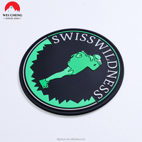 Écussons en PVC souple écologiques pour usine, à dos plat, vente en gros, logo personnalisé, badge thermocollant, motif floral en relief 2D/3D