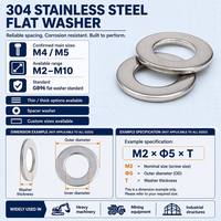 Factory Custom Stainless Steel 304 Flat Plain Thin Round Lock Small Size Washers DIN433