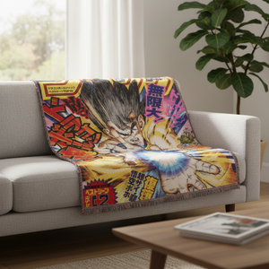 Tapisserie tissée personnalisée en coton et polyester écologique avec franges, motif dessin animé japonais <span class=keywords><strong>Luffy</strong></span>, pour la maison (DIY) - Product Image 4
