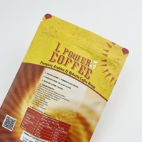 Grains de café arabica premium, chewing-gum, sac refermable réutilisable avec fermeture éclair, sac en plastique PE thermosoudé, couleur personnalisée, MOQ 100 pièces