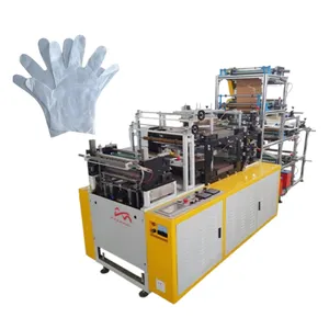 Máquina automática de fabricación de guantes de doble capa desechables CPE TPE LDPE HDPE con control por computadora