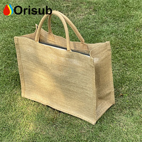 Sacs réutilisables en toile de jute avec logo personnalisé, sac d'épicerie à sublimation vierge, grands sacs de plage pour femmes