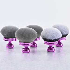 Pinceau de maquillage professionnel HQ, poils en nylon, pour fond de teint et lotion, rose vif, outils de beauté - Product Image 1