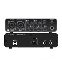 Behringer UMC202HD Audiophile 2x2, Antarmuka Audio USB 24-Bit/192 kHz dengan Preamplifier Mikrofon Midas