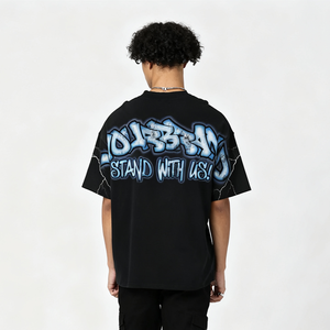 Màn Hình Kỹ Thuật Số In Truyền Nhiệt Cho Đồ Họa T-Shirts 100% Cotton Trắng Quá Khổ Boxy Cắt Tùy Chỉnh T-Shirts Cho Nam Giới - Product Image 3