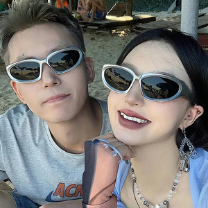 Lunettes de soleil Steam Punk 20896 pour femmes, lunettes de soleil futuristes miroir, lunettes de sport pour hommes, lunettes de soleil colorées tendance - Product Image 4