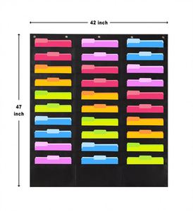 Wholesale High Quality Hanging Wall <b>File</b> <b>Folders</b> Holder Heavy Duty Storage Pocket Chart With 30 Pockets Hanging Wall <b>File</b> - Product Image 2