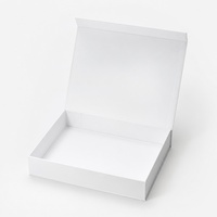 Boîte cadeau rigide blanche avec couvercle à charnière pour bijoux, cosmétiques, bougies, thé, chocolat et présentation de produits de détail haut de gamme