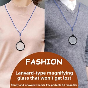 <span class=keywords><strong>Loupe</strong></span> suspendue de 60 mm pour personnes âgées, étudiants, enfants, style à suspendre au poitrail, <span class=keywords><strong>loupe</strong></span> portable avec cordon - Product Image 2