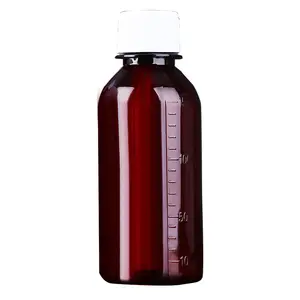 30ml 60ml 100mL 120ml 150ml 200ml 250ml PET ámbar plástico transparente jarabe para la tos botella de medicina botella de líquido oral farmacéutico