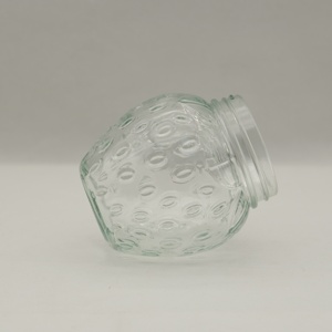 Strawberry Shaped Airtight Leak Proof Mini Large Round Glass Mason Jars With Lid Glass Food Storage Container 8oz - Product Image 1