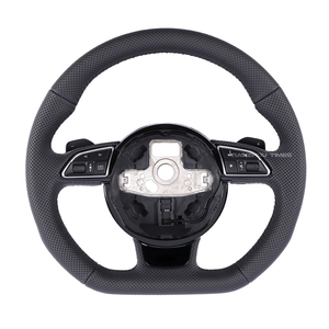 Volante de Cuero Completo para <span class=keywords><strong>Audi</strong></span> B8 B9, Directo de Fábrica, para <span class=keywords><strong>Audi</strong></span> A3 <span class=keywords><strong>S3</strong></span> RS3 A4L A5 S5 RS5 A6L A7 S7 RS7 Q2L Q3 Q5 Q5L Q7 - Product Image 3