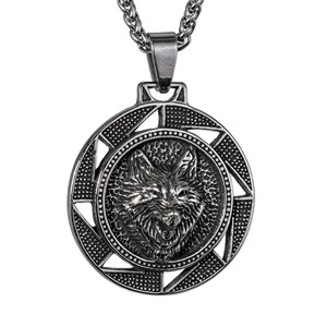 Yunnique – collier avec pendentif oiseau Viking nordique pour hommes, en acier inoxydable, avec gravure, design d'ailes, bijoux cadeau - Product Image 2