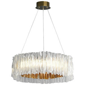 Nueva Lámpara de Araña Plisada de Diseño Creativo, Iluminación Moderna Minimalista de Lujo para Sala de Estar, Dormitorio, Sala de Exposiciones, 3000K E26 - Product Image 5