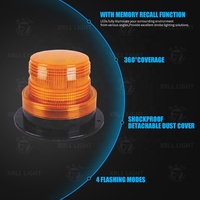 12V 24V Blinkende Magnet-Dachmontage Notfall Rundumleuchte Wasserdichte Sicherheits-Amber Stroboskop-LED-Warnleuchte LKW Gabelstapler