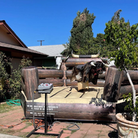 Bulle mécanique gonflable de rodéo, jeu de taureau mécanique commercial avec commandes électriques, thème arène western cowboy, pour location de carnaval