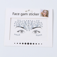 Visage gemme bijoux Rave visage cristal gemme oeil visage corps bijou cristal strass autocollants pour la fête du Festival