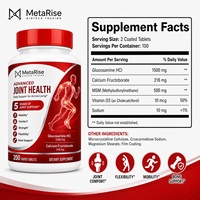 Complément alimentaire OEM Glucosamine Chondroïtine en comprimés pour adultes, soutien de la densité osseuse et articulaire, 120 comprimés, non destiné aux femmes enceintes