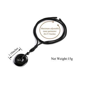 <span class=keywords><strong>Collar</strong></span> de Cristales Curativos con Forma de Donut de 30 mm, <span class=keywords><strong>Amuleto</strong></span> de Piedra Preciosa de Chakra, Colgante de <span class=keywords><strong>Cuarzo</strong></span> Reiki para Hombre y Mujer - Product Image 3