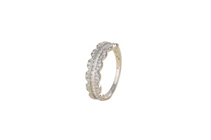 Exquisita Joyería Vintage de Plata de Ley 925 con Circonita Cúbica, Engaste Pavé en Forma de Corazón, Bañada en Rodio, Casual, Unisex - Product Image 4