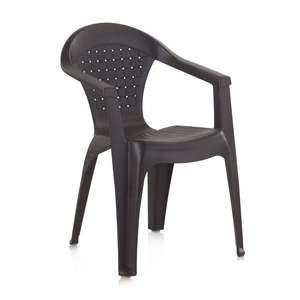 Set di 6 Sedie da Giardino in Plastica Contemporanee Impilabili, Resistenti alle Intemperie e con Filtro UV - Product Image 1