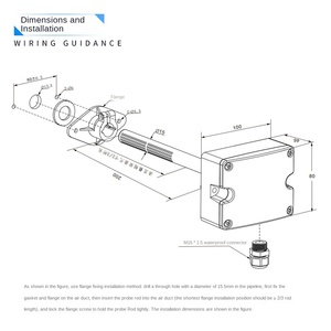 Nouveau capteur de dioxyde de carbone de type conduit LFG202, détecteur de gaz CO2, RS485, haute protection IP65, 5-24V - Product Image 4