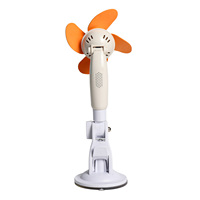 Ventilateur portable rechargeable 2000 mAh avec 3 vitesses, tête rotative, flux d'air puissant pour usage domestique, câble de charge inclus