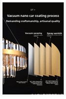 Lustre LED ovale moderne et minimaliste de luxe en verre couleur cuivre, à intensité variable, avec garantie de 2 ans pour les salons domestiques