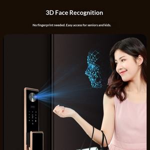 זיהוי פנים מנעול דלת חכם אבטחה ביתית עין חתול ויזואלית טביעת אצבע אוטומטית קוד אלקטרוני סגסוגת אלומיניום דגם מלון - Product Image 2