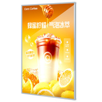 Affichage de menu pour salon de thé, panneau lumineux LED pour liste de prix, carte de commande, publicité de table, boîte lumineuse ultra-mince pour commande