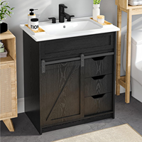 Meuble-lavabo autoportant contemporain en bois pour salle de bain – Prix fabricant