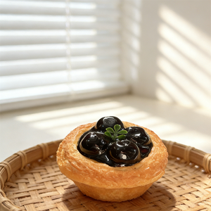 Modèles de moules à tartelettes écologiques en plastique pour 4 tartelettes aux myrtilles, au chocolat et aux fruits frais, présentoir en aluminium pour aliments - Product Image 5