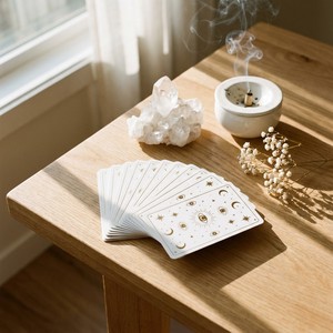 Jeu de cartes d'<span class=keywords><strong>oracle</strong></span> personnalisé en velours doux au toucher pour la guérison spirituelle, pour créateurs indépendants, impression de cartes d'<span class=keywords><strong>oracle</strong></span> avec bords dorés, guide inclus, faible MOQ - Product Image 3