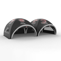Tente gonflable en forme de X sur mesure, auvent en polyester avec impression de logo